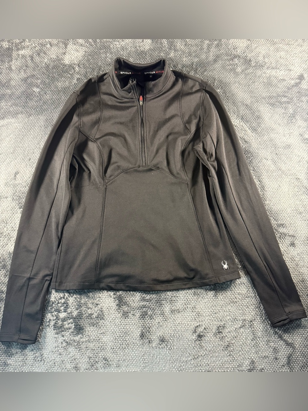 Spyder Active 1/4 Zip Long Sleeve Pullover Womens M black  New With Tags.